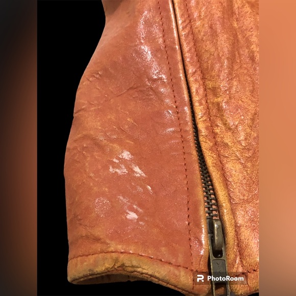 Vintage 90’s DKNY Leather Bomber Jacket S-M - Picture 9 of 13